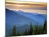 Sunset View from Deer Park, Olympic National Park, Washington, USA-Don Paulson-Mounted Photographic Print