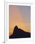 Sunset view of Christ the Redeemer statue and Corcovado Mountain, Rio de Janeiro, Brazil, South Ame-Karol Kozlowski-Framed Photographic Print