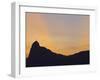 Sunset view of Christ the Redeemer statue and Corcovado Mountain, Rio de Janeiro, Brazil, South Ame-Karol Kozlowski-Framed Photographic Print