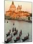Sunset View of Gondolas in the Grand Canal and the Santa Maria Della Salute, Venice, Italy-Janis Miglavs-Mounted Photographic Print