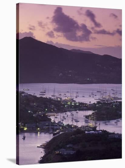 Sunset View of Historic Nelson's Dockyard, Antigua-Walter Bibikow-Stretched Canvas