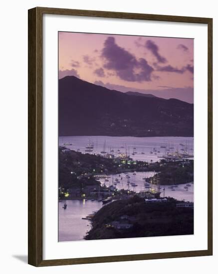 Sunset View of Historic Nelson's Dockyard, Antigua-Walter Bibikow-Framed Premium Photographic Print