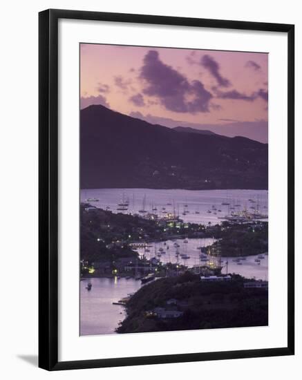 Sunset View of Historic Nelson's Dockyard, Antigua-Walter Bibikow-Framed Premium Photographic Print