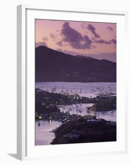 Sunset View of Historic Nelson's Dockyard, Antigua-Walter Bibikow-Framed Photographic Print