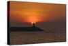 Sunset View of Lighthouse in Manila Bay, Manila, Philippines-Keren Su-Stretched Canvas