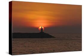 Sunset View of Lighthouse in Manila Bay, Manila, Philippines-Keren Su-Stretched Canvas