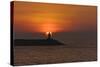 Sunset View of Lighthouse in Manila Bay, Manila, Philippines-Keren Su-Stretched Canvas