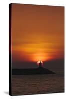 Sunset View of Lighthouse in Manila Bay, Manila, Philippines-Keren Su-Stretched Canvas