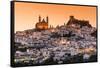 Sunset view of Olvera, Andalusia, Spain-Stefano Politi Markovina-Framed Stretched Canvas