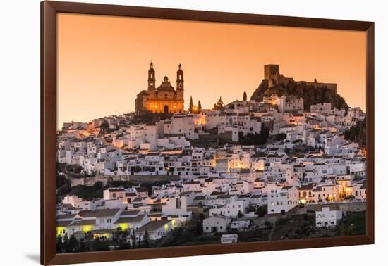 Sunset view of Olvera, Andalusia, Spain-Stefano Politi Markovina-Framed Photographic Print