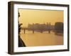 Sunset View of River Seine, Paris, France-Jon Arnold-Framed Photographic Print