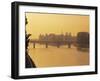 Sunset View of River Seine, Paris, France-Jon Arnold-Framed Photographic Print