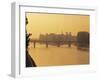Sunset View of River Seine, Paris, France-Jon Arnold-Framed Photographic Print