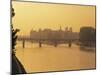 Sunset View of River Seine, Paris, France-Jon Arnold-Mounted Photographic Print