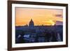 Sunset View of Rome from The Villa Borghese-George Oze-Framed Photographic Print