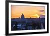 Sunset View of Rome from The Villa Borghese-George Oze-Framed Photographic Print