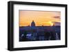 Sunset View of Rome from The Villa Borghese-George Oze-Framed Photographic Print