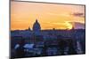 Sunset View of Rome from The Villa Borghese-George Oze-Mounted Photographic Print