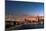 Sunset view of San Francisco from Treasure Island of the Bay Bridge with pink clouds at blue hour-David Chang-Mounted Photographic Print