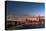 Sunset view of San Francisco from Treasure Island of the Bay Bridge with pink clouds at blue hour-David Chang-Stretched Canvas