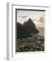 Sunset View of the Pitons and Soufriere, St. Lucia-Walter Bibikow-Framed Photographic Print