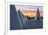 Sunset View of Umbracle Adjacent to El Palau De Les Arts Reina Sofia, City of Arts and Sciences-Cahir Davitt-Framed Photographic Print