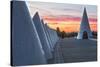 Sunset View of Umbracle Adjacent to El Palau De Les Arts Reina Sofia, City of Arts and Sciences-Cahir Davitt-Stretched Canvas