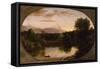 Sunset, View on Catskill Creek, 1833-Thomas Cole-Framed Stretched Canvas