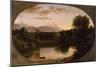 Sunset, View on Catskill Creek, 1833-Thomas Cole-Mounted Giclee Print