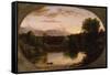 Sunset, View on Catskill Creek, 1833-Thomas Cole-Framed Stretched Canvas