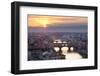 Sunset View over Florence and the Ponte Vecchio from Piazza Michelangelo-Stuart Black-Framed Photographic Print