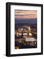 Sunset View over Florence and the Ponte Vecchio from Piazza Michelangelo-Stuart Black-Framed Photographic Print