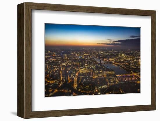 Sunset view over London, from The Shard, London, England, United Kingdom, Europe-Paul Porter-Framed Photographic Print