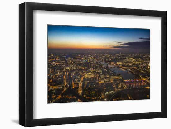 Sunset view over London, from The Shard, London, England, United Kingdom, Europe-Paul Porter-Framed Photographic Print