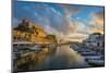 Sunset View over the Old Port, Ciutadella, Minorca or Menorca, Balearic Islands, Spain-Stefano Politi Markovina-Mounted Photographic Print