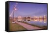 Sunset Walk at Lake Merritt, Oakland, California-Vincent James-Framed Stretched Canvas