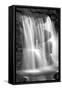 Sunset Waterfall II BW-Douglas Taylor-Framed Stretched Canvas