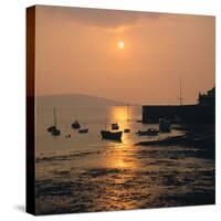 Sunset, Weston-Super-Mare, Somerset-Peter Thompson-Stretched Canvas