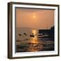 Sunset, Weston-Super-Mare, Somerset-Peter Thompson-Framed Photographic Print