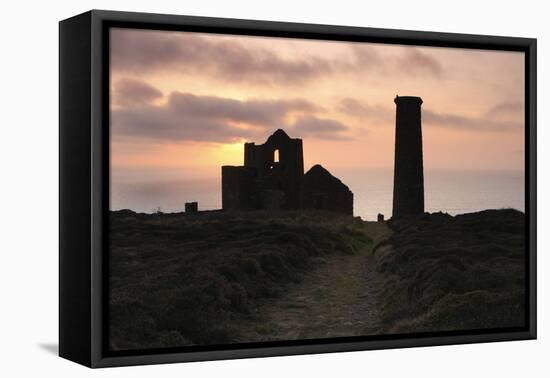 Sunset, Wheal Coates Tin Mine, St Agnes, Cornwall, 2009-Peter Thompson-Framed Stretched Canvas