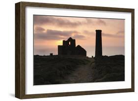 Sunset, Wheal Coates Tin Mine, St Agnes, Cornwall, 2009-Peter Thompson-Framed Photographic Print