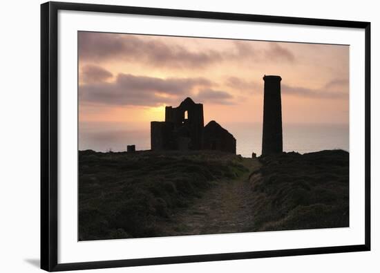 Sunset, Wheal Coates Tin Mine, St Agnes, Cornwall, 2009-Peter Thompson-Framed Photographic Print
