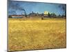 Sunset: Wheat Fields Near Arles, 1888-Vincent van Gogh-Mounted Giclee Print