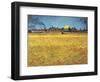 Sunset: Wheat Fields Near Arles, 1888-Vincent van Gogh-Framed Premium Giclee Print