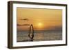 Sunset, Windsurfing, Ocean, Maui, Hawaii, USA-Gerry Reynolds-Framed Photographic Print