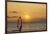 Sunset, Windsurfing, Ocean, Maui, Hawaii, USA-Gerry Reynolds-Framed Photographic Print