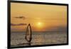 Sunset, Windsurfing, Ocean, Maui, Hawaii, USA-Gerry Reynolds-Framed Photographic Print