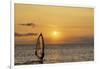 Sunset, Windsurfing, Ocean, Maui, Hawaii, USA-Gerry Reynolds-Framed Premium Photographic Print