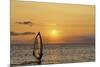 Sunset, Windsurfing, Ocean, Maui, Hawaii, USA-Gerry Reynolds-Mounted Premium Photographic Print
