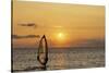 Sunset, Windsurfing, Ocean, Maui, Hawaii, USA-Gerry Reynolds-Stretched Canvas